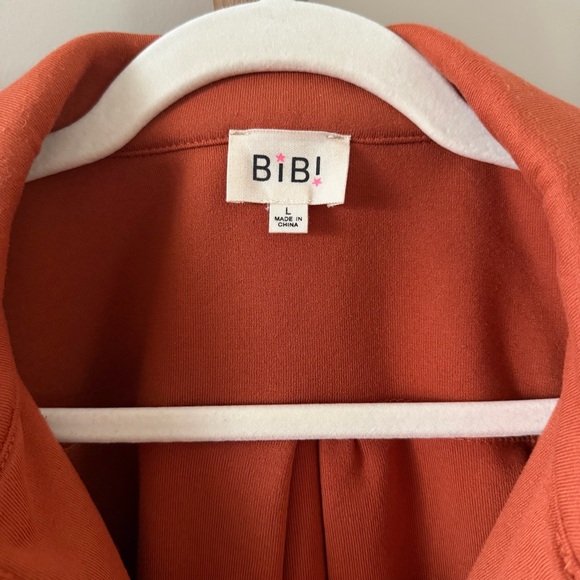 BiBi Rust Fleece Shacket Button Front Jacket - Size L - Picture 5 of 9
